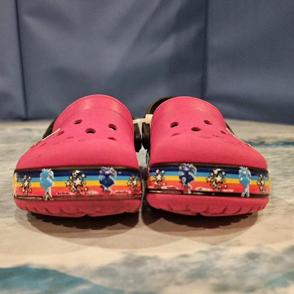 Crocs Trolls‎ Toddler Size 7 Pink Clogs Slip On Kids Shoes